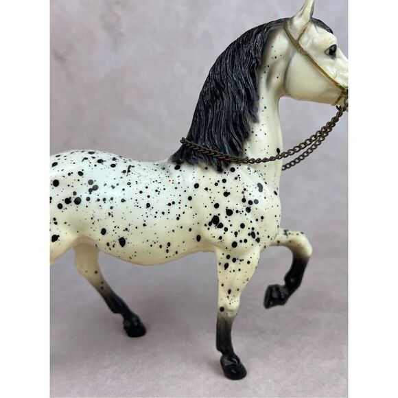 Vintage Breyer Glossy Western Prancing Horse #115 Cheyenne Leopard Appaloosa ‘63 - Picture 3 of 13